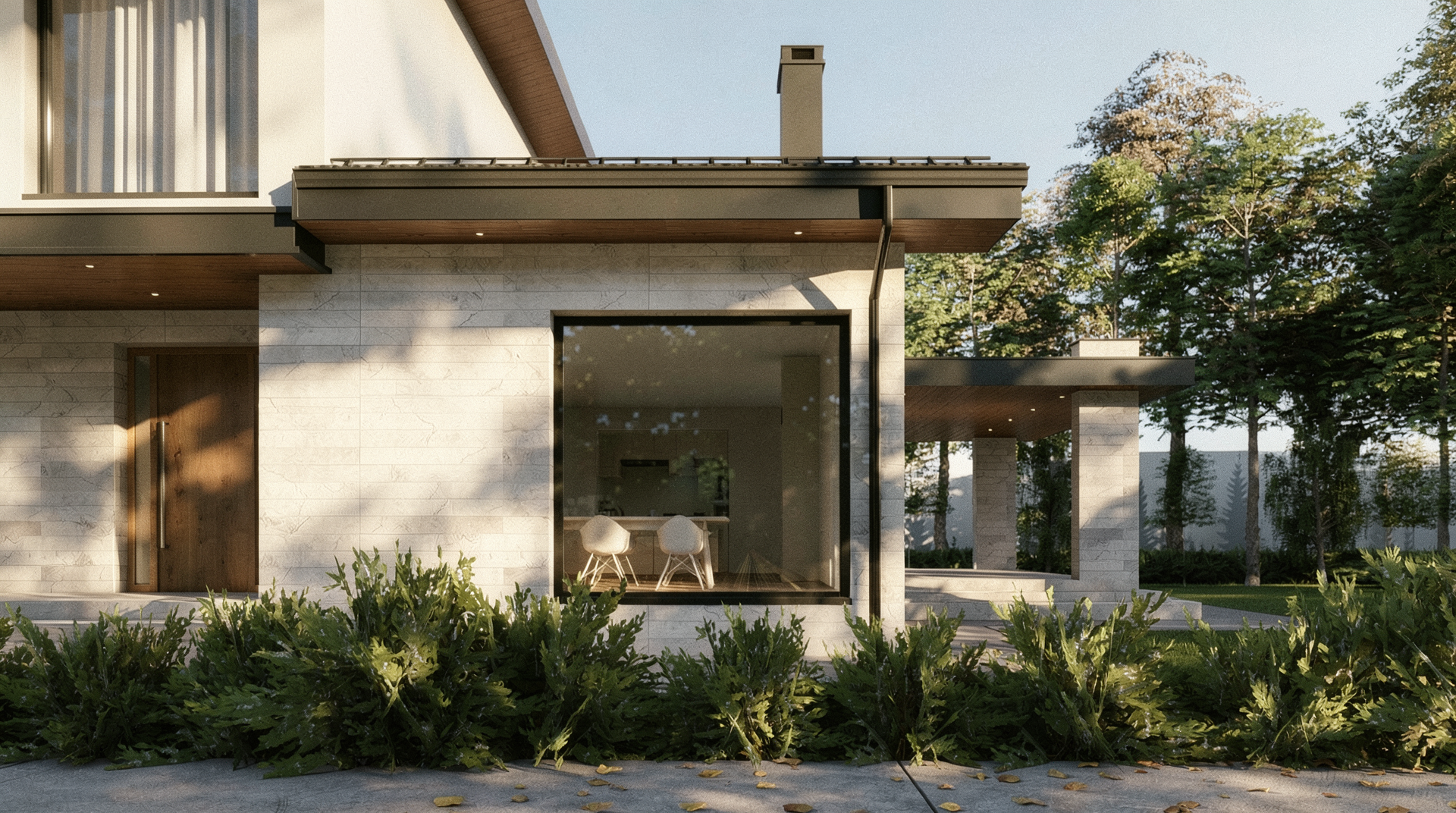 Casa A – vedere exterioară și relația locuinței cu grădina