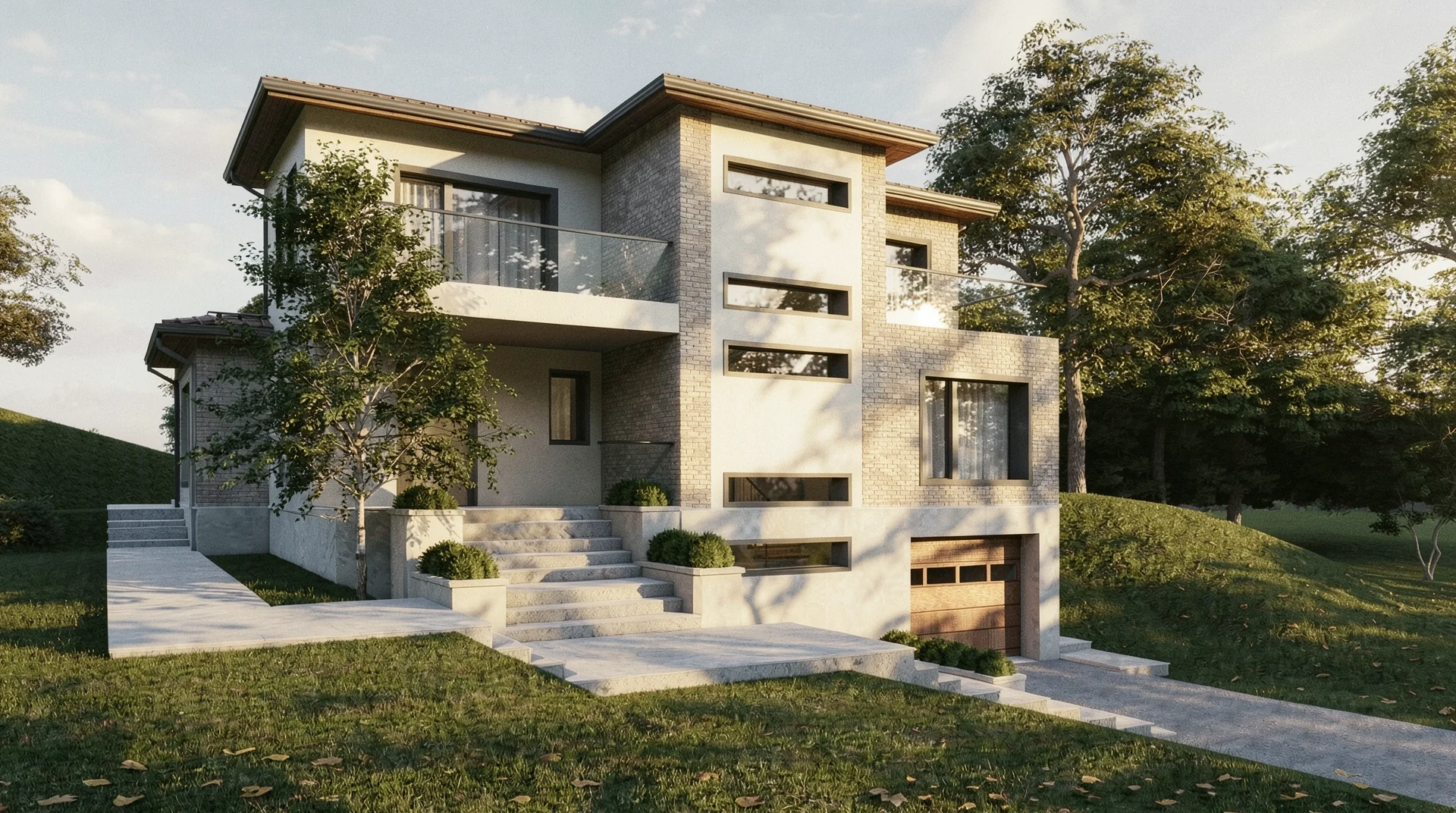 Casa H – locuință D+P+1E cu garaj la demisol, jud. Cluj