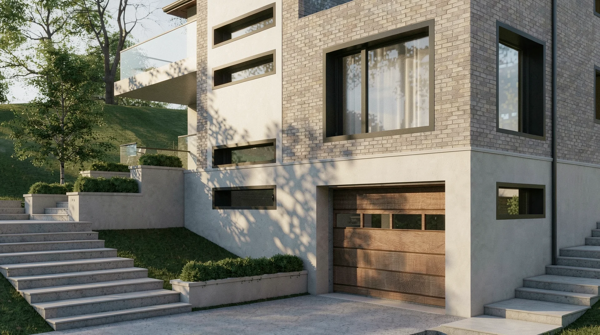 Casa H – perspectivă exterioară 5, locuință D+P+1E în jud. Cluj